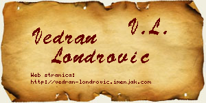 Vedran Londrović vizit kartica